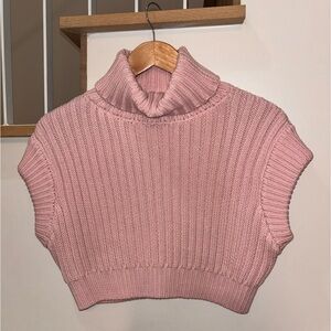 Naked Wardrobe knit sweater crop top pink, size Medium